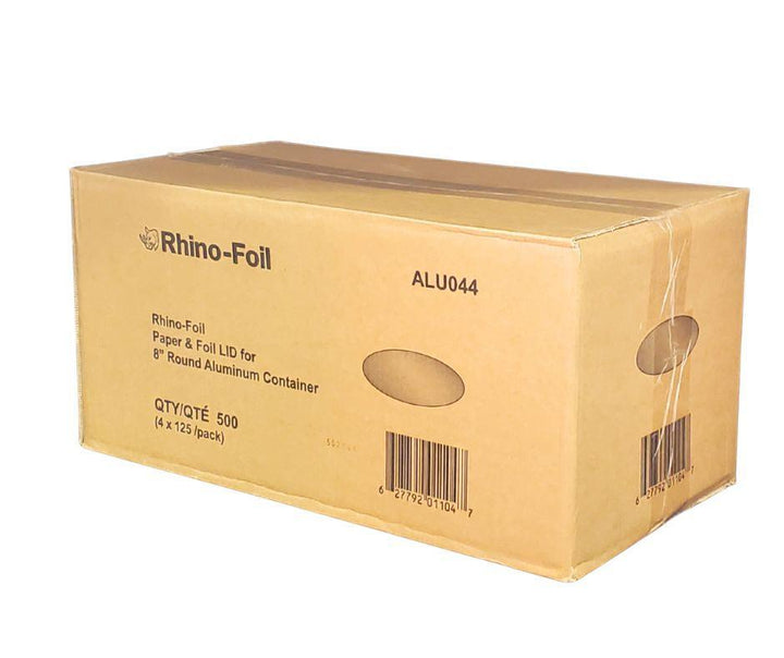Rhino - 8" Paper Lids - Heavy Duty - Aluminium Containers