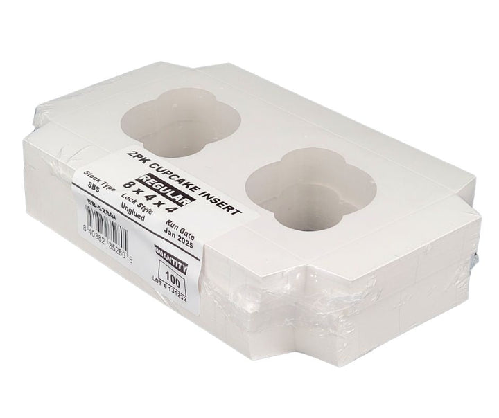 EB - 8 x 4 x 4 - 2 inserts pour cupcakes - Blanc - 5280I