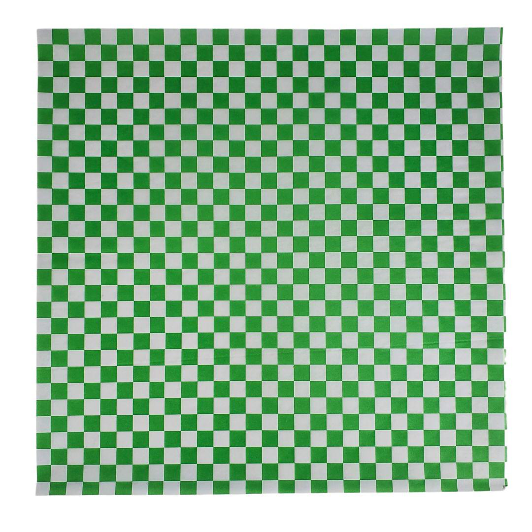 Value+ - Checkered Sheets - Green - 14"x14"