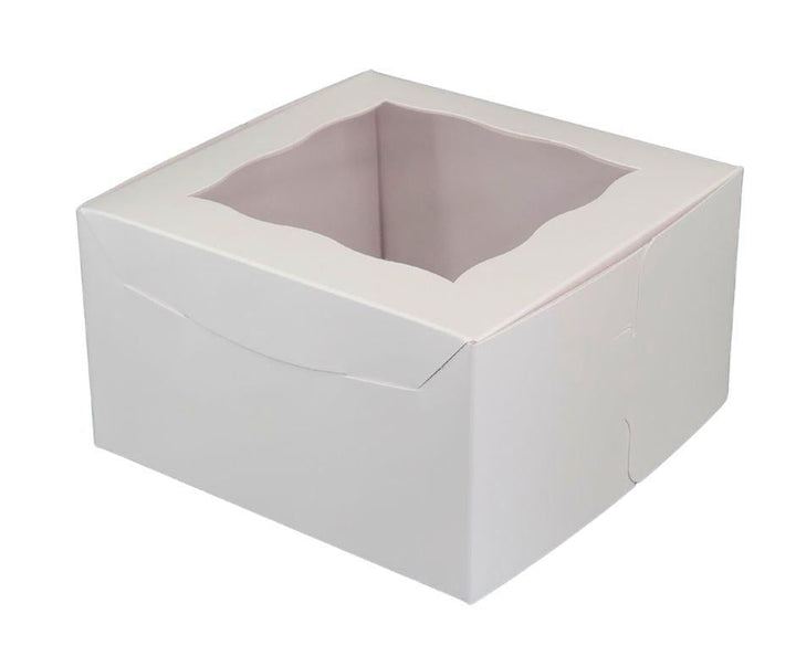 EB - 7 x 7 x 4 - Boîte à cupcakes avec fenêtre (4 cupcakes) - Blanc - 5281A