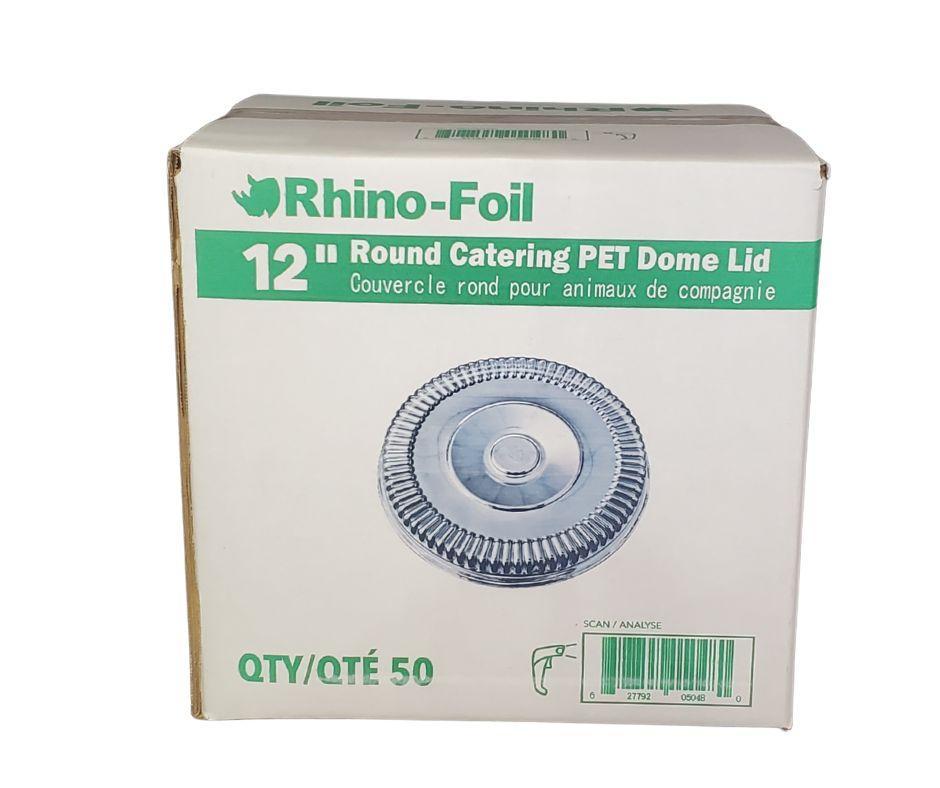 Rhino-Foil - 12" Clear Plastic Lid for Round Catering Tray - AR202R