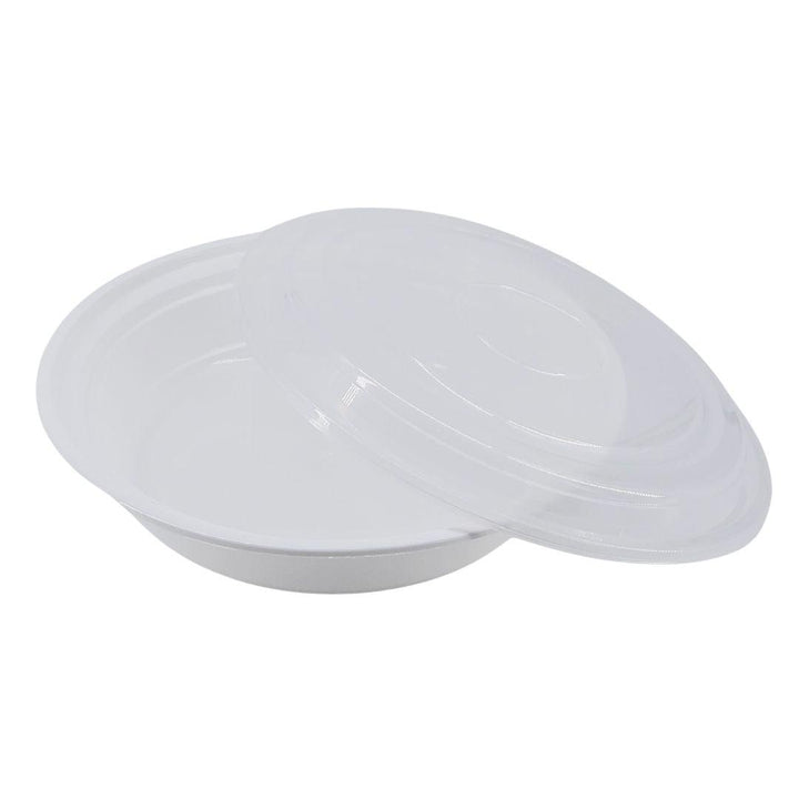 Value+ - 8" Plastic Container Sets - Round - White