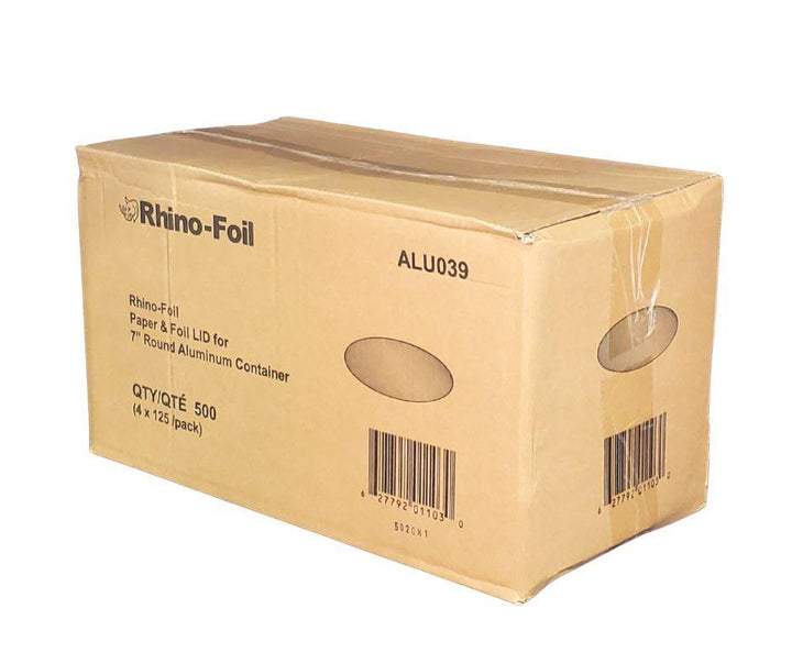 Rhino - 7" Paper Lid for Alum. Containers - Heavy