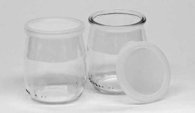 4.7 Ounce (140ml) Glass Jars - 96 jars and 144 natural color lids per case - Ships Free Within Canada
