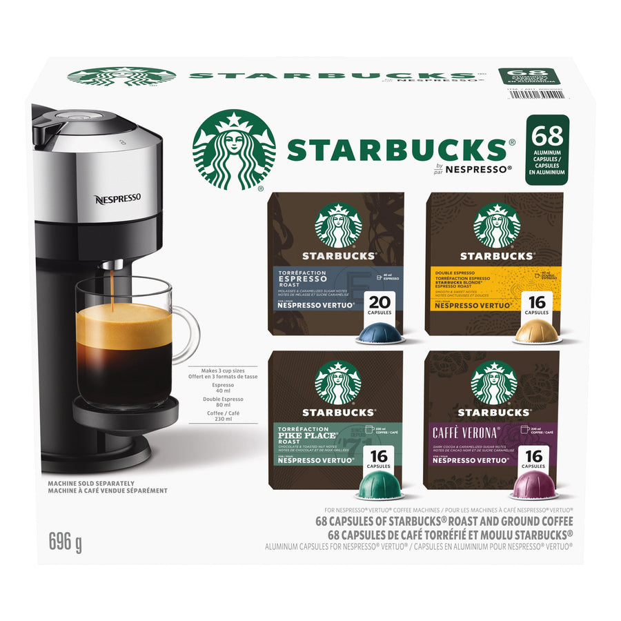 Starbucks - Vertuo Line Variety Pack by Nespresso - 68 Count - Restaurant Equipment and Smallwares - Canadian Distribution