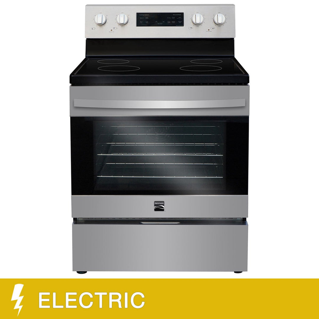 Kenmore - 30 in 5 cu ft Stainless Steel Electric Range - 4 Burner - True Convection - Air Fry - Restaurant Equipment and Smallwares - Canadian Distribution