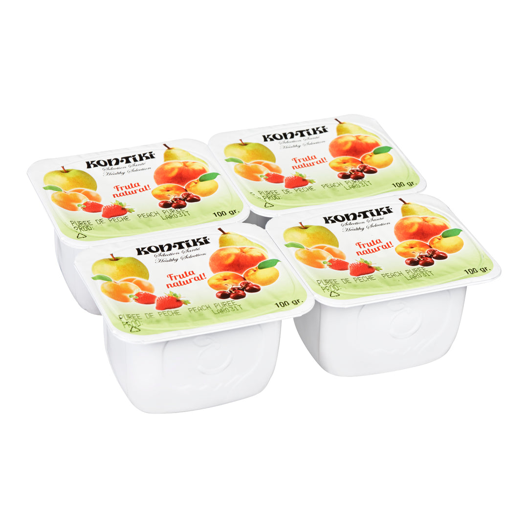Puree Peach - 48 x 100 mL - Kontiki - Restaurant and Foodservice Ingredients - Canadian Distribution