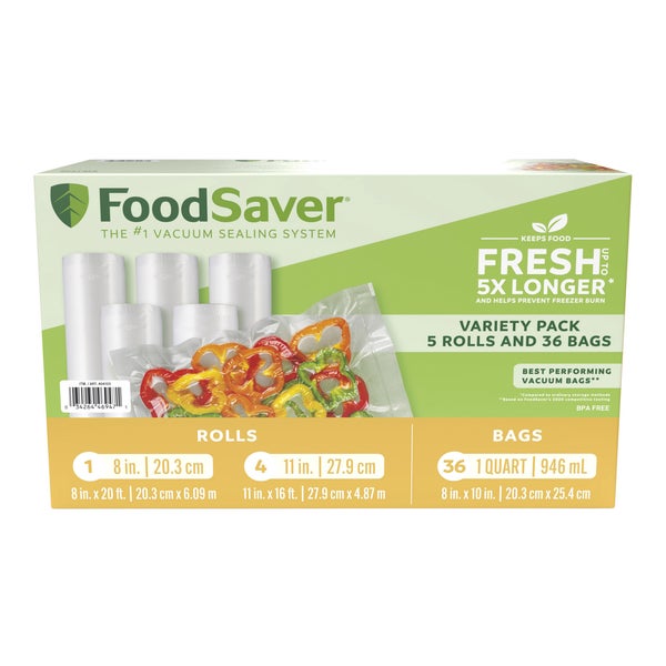 Foodsaver Roll and Bag - Combo Pack - Grocery and Food Items - Canadian Distribution