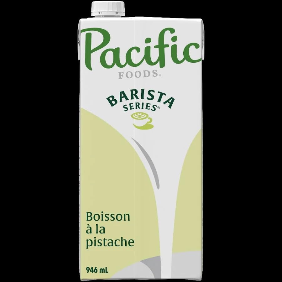Pacific Foods Barista Series Pistachio Milk – 2 x 32 oz Plant-Based Beverage - Canadian Distribution - Ships Free Within Canada on Orders Above CAD $199