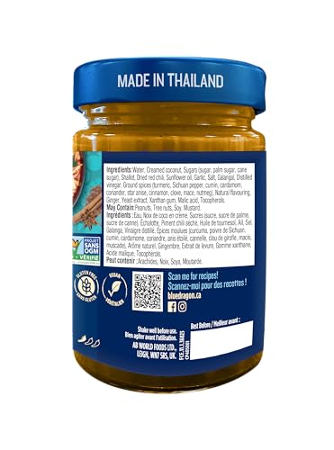 Blue Dragon Thai Coconut Curry Sauce 2 x 325ml - Canadian Distribution - Ships Free Within Canada on Orders Above CAD $199