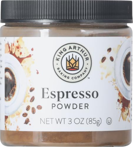 Jar of King Arthur Espresso Powder with a black lid