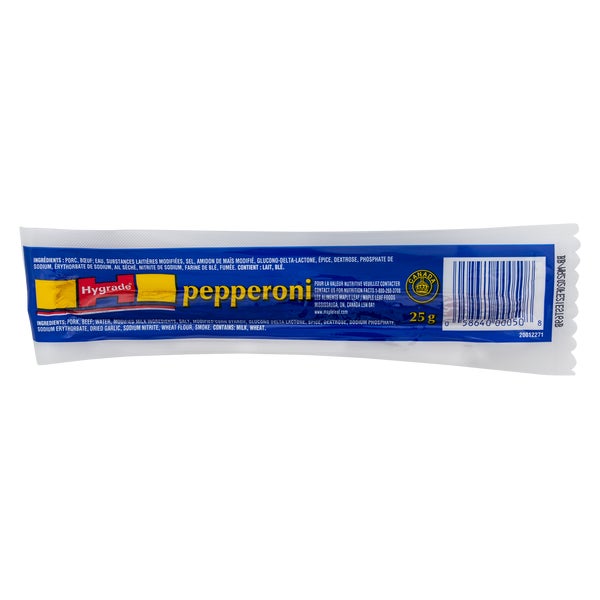 Pepperoni Meat Sticks - 160 × 25 g - Hygrade - Canadian Distribution