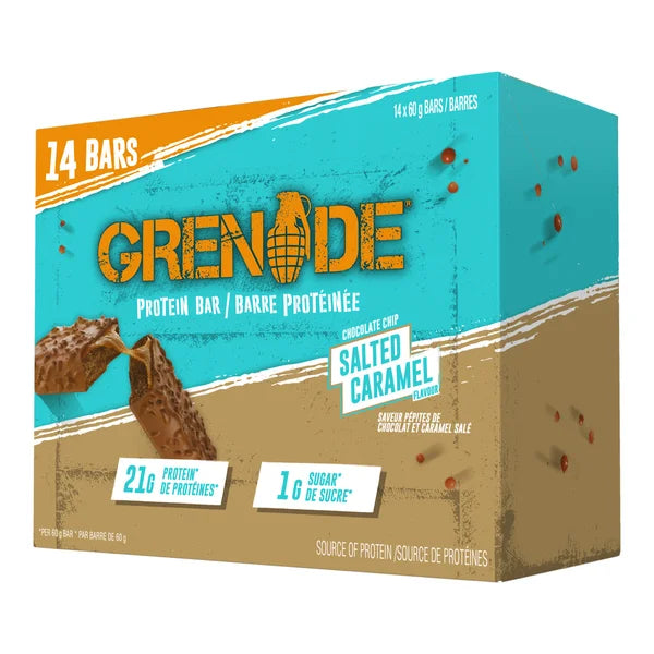 Salted Caramel - 56 x 60 g - Grenade - Canadian Distribution