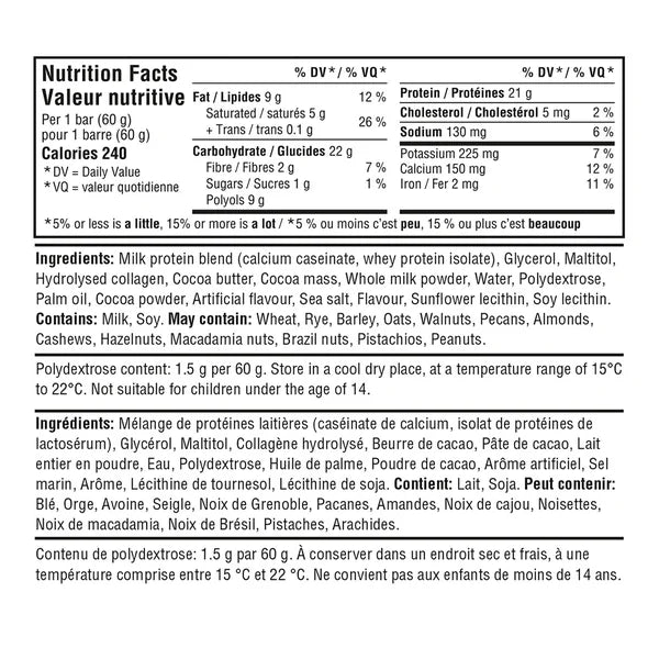 Salted Caramel - 56 x 60 g - Grenade - Canadian Distribution - Ships Free Within Canada on Orders Above CAD $199