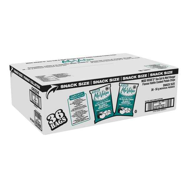 Sea Salt & Malt Vinegar - 144 x 55 g - Miss Vickie's - Canadian Distribution