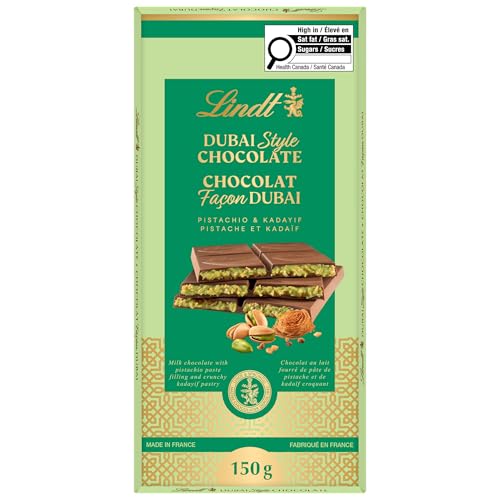 Lindt Dubai Style Chocolate Bar, 150g - Canadian Distribution - Ships Free Within Canada on Orders Above CAD $199