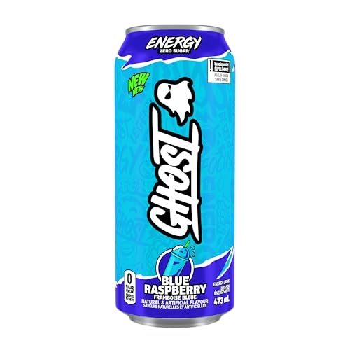 GHOST Blue Raspberry Energy Drink - 12 Pack Cans - Canadian Distribution - Ships Free Within Canada on Orders Above CAD $199