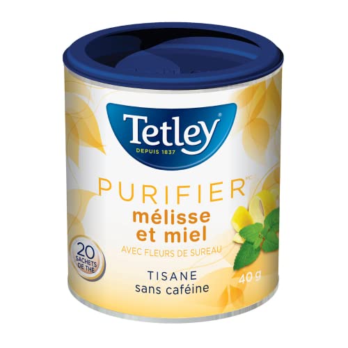 Tetley Cleanse Lemon Balm & Honey Herbal Tea – 20 Tea Bags per Box, Pack of 6 (120 Total Bags) - Canadian Distribution - Ships Free Within Canada on Orders Above CAD $199