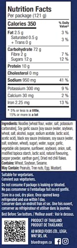 Blue Dragon Soy Garlic Saucy Noodles 2 x 121g – Ready in 5 Minutes - Canadian Distribution - Ships Free Within Canada on Orders Above CAD $199