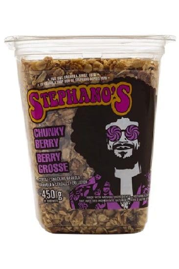 Stephano's Chunk Berry Granola - 450g Tub - Canadian Distribution - Ships Free Within Canada on Orders Above CAD $199