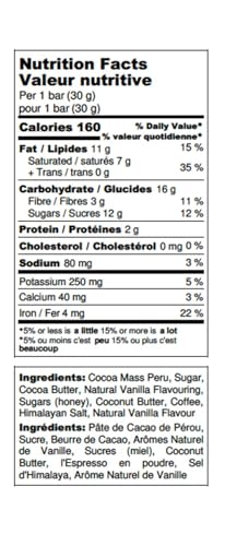 7 Summits Snacks Carstensz Endurance Chocolate Bar – 12 Pack (31g each) - Canadian Distribution - Ships Free Within Canada on Orders Above CAD $199