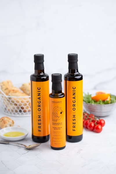 PHOEAPOLIS ORGANICS Extra Virgin First Cold Pressed Olive Oil – Delicate Flavor, 500 ml - Canadian Distribution - Ships Free Within Canada on Orders Above CAD $199
