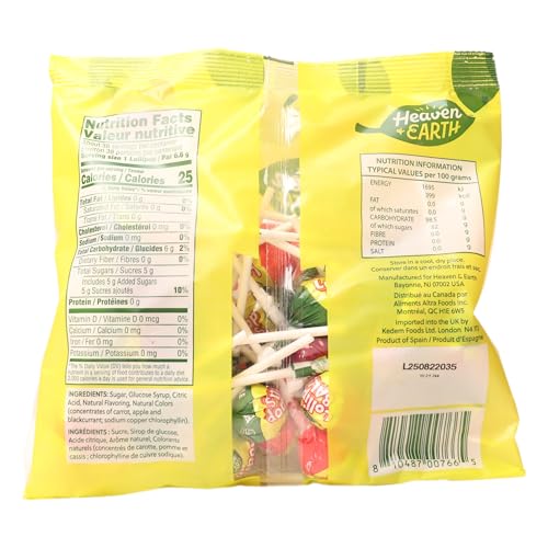 Heaven & Earth Assorted Fruit Flavored Ball Lollipops - 2 x 250g Hard Candy Pack - Canadian Distribution - Ships Free Within Canada on Orders Above CAD $199