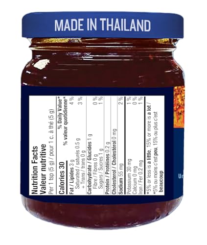 Blue Dragon Chili Crisp 2 x 180g – Thai-Made Crispy Chili Oil Condiment - Canadian Distribution - Ships Free Within Canada on Orders Above CAD $199