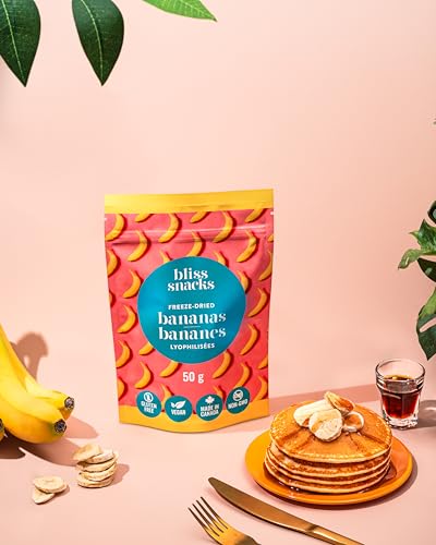 Bliss Snacks Freeze-Dried Banana Slices 2 x 50g - Canadian Distribution - Ships Free Within Canada on Orders Above CAD $199