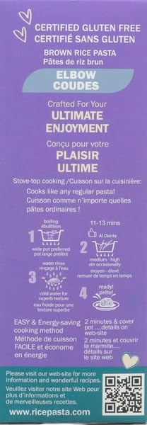 Tinkyada Brown Rice Elbow Pasta, 2 x 454g - Canadian Distribution - Ships Free Within Canada on Orders Above CAD $199