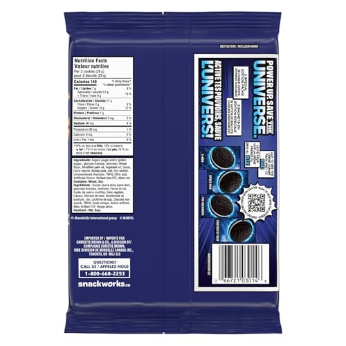 Marvel Oreo Stuf of Legends Colour-Changing Creme Cookies, 2 x 303g Limited Edition - Canadian Distribution - Ships Free Within Canada on Orders Above CAD $199