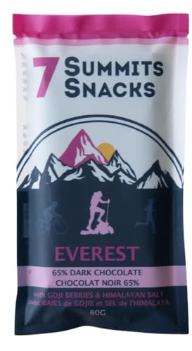 7 Summits Snacks Everest Superfood Chocolate Bar – 12 Pack (80g each) - Canadian Distribution - Ships Free Within Canada on Orders Above CAD $199
