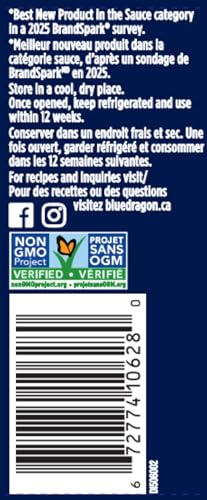 Blue Dragon Mango Sweet Chili Sauce 2 x 310ml – Real Mango & Thai Chilies, Non-GMO - Canadian Distribution - Ships Free Within Canada on Orders Above CAD $199