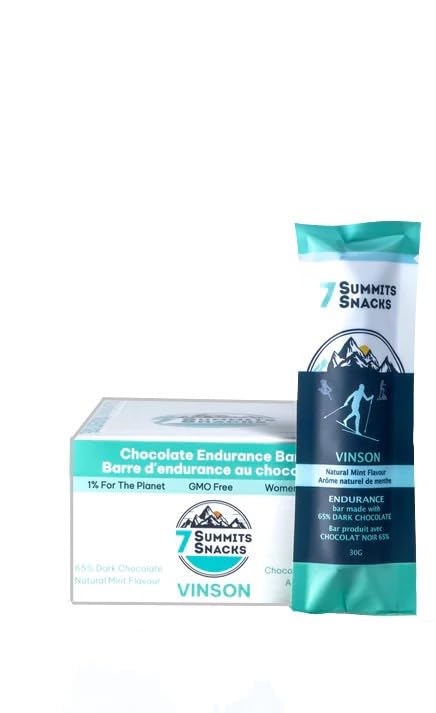 7 Summits Snacks Vinson Endurance Chocolate Bar 12x31g - Canadian Distribution - Ships Free Within Canada on Orders Above CAD $199