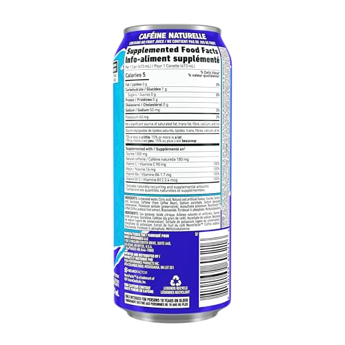 GHOST Blue Raspberry Energy Drink - 12 Pack Cans - Canadian Distribution - Ships Free Within Canada on Orders Above CAD $199