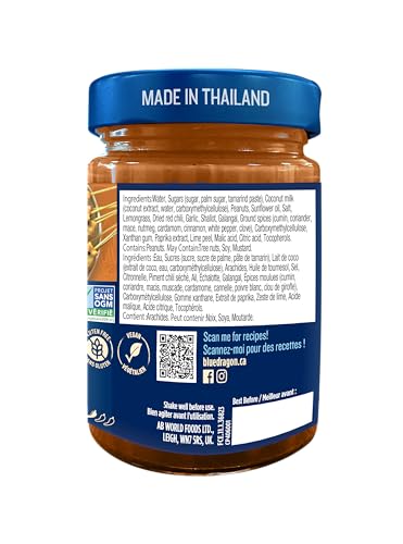 Blue Dragon Peanut Satay Sauce 2 x 325ml – Creamy & Aromatic, Non-GMO - Canadian Distribution - Ships Free Within Canada on Orders Above CAD $199