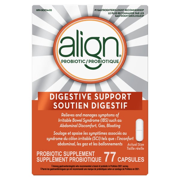 Probiotic Supplement - 77 Capsules - Align - Health and Wellness - Canadian Distribution