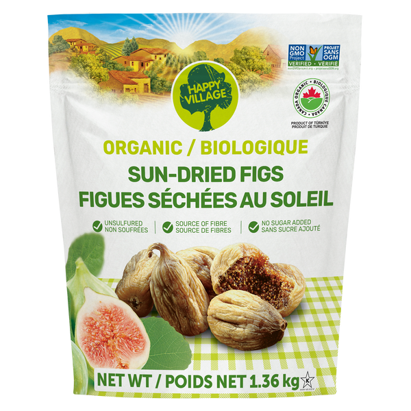 Happy Village Organic Smyrna Figs - 4 x 1.36 kg - Grocery and Food Items - Canadian Distribution