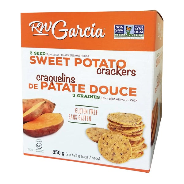 Sweet Potato Crackers - 4 x 850 g - RW Garcia - Canadian Distribution