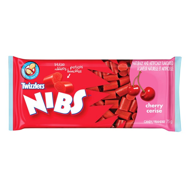 Nibs Cherry Candy - 96 × 75 g - Twizzlers - Canadian Distribution