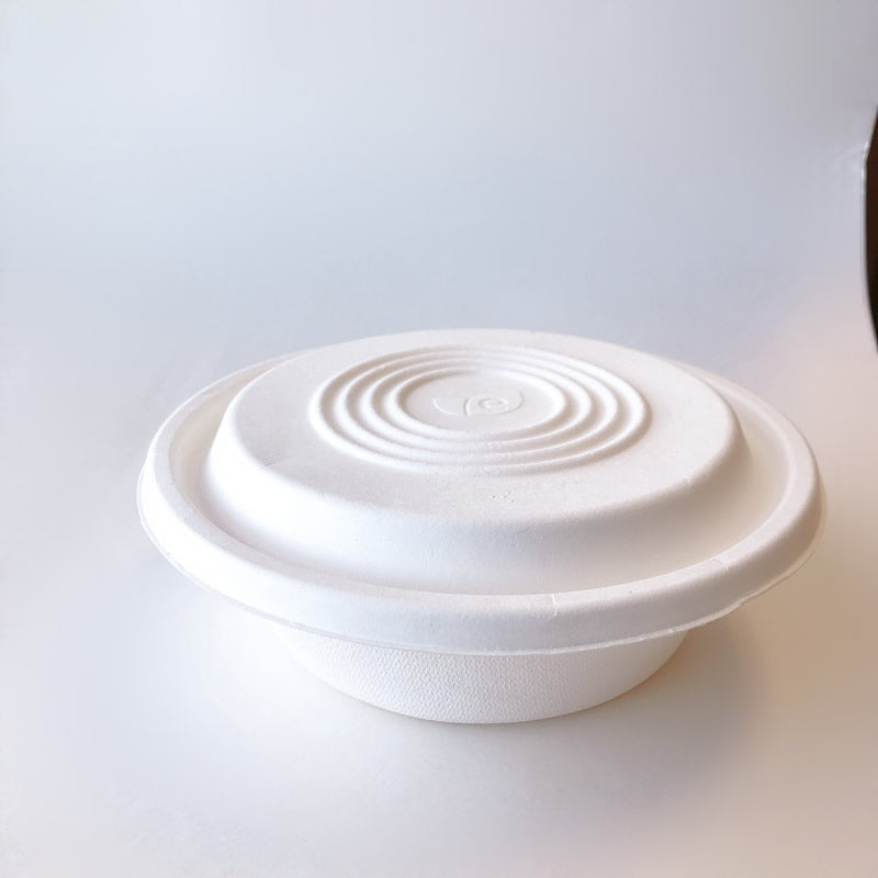 Lid for 24/30/40oz. Sugarcane Bowl 400cs - Disposable Take Away Food Packaging - Canadian Distribution