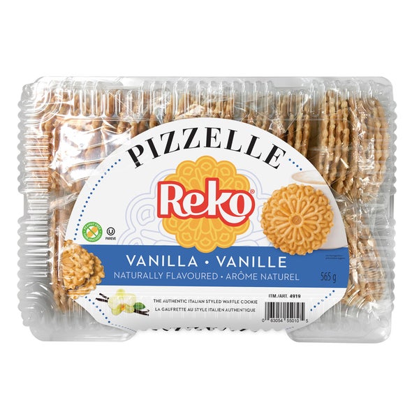 Pizzelle Vanilla Waffle - 4 x 565 g - Reko - Canadian Distribution