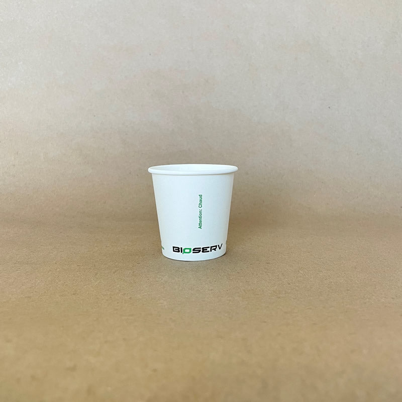 4oz.White Bioserv Single Wall Hot Cup 1000cs