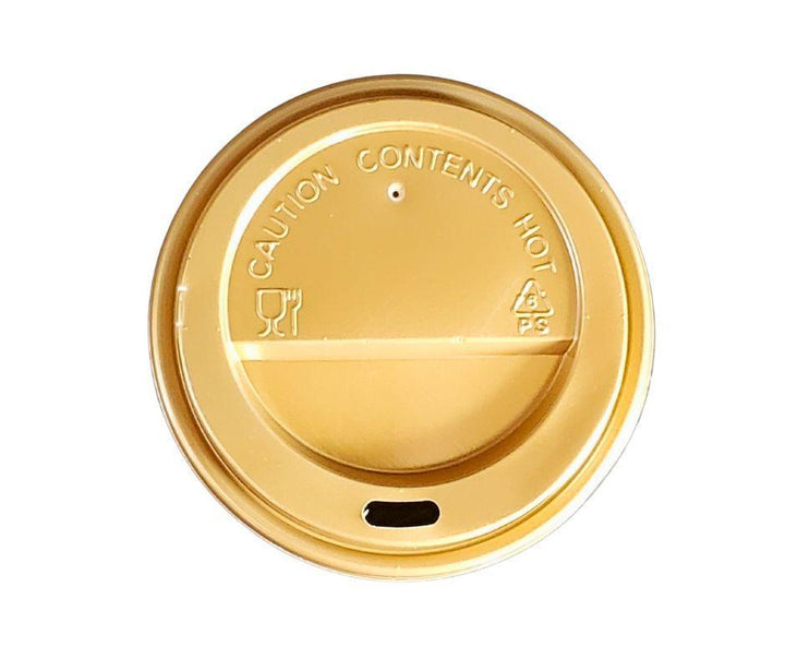 Morning Dew - Dome Sip Lid for 8oz Tall Hot Paper Cups - Gold - 20 x 50 count