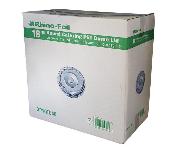 Rhino-Foil - 18" Clear Plastic Lid for Round Catering Tray - AR206R