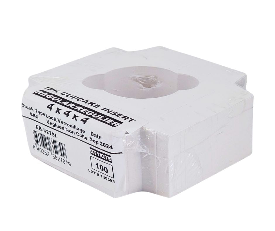 EB - 4 x 4 x 4 - Emplacement pour un seul cupcake - Blanc - 5279I