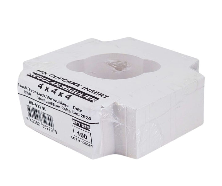 EB - 4 x 4 x 4 - Emplacement pour un seul cupcake - Blanc - 5279I