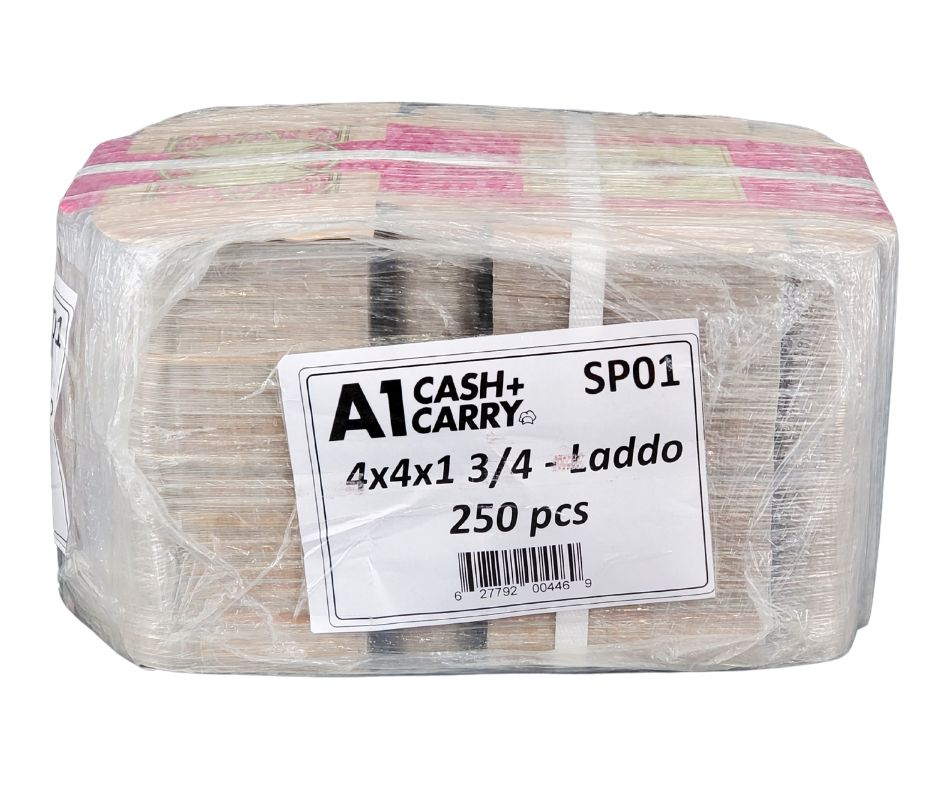 Sweet Box - Printed - 4 PC Ladoo - 4"x4"x1.75"