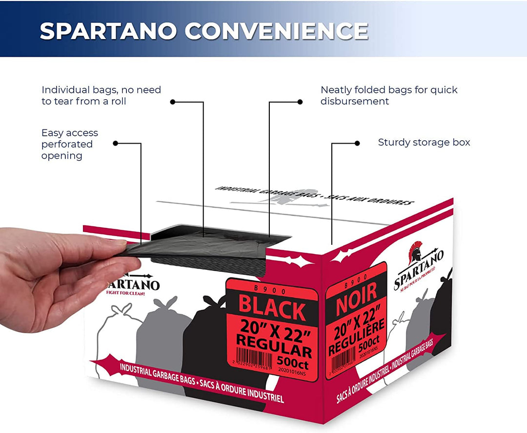 Spartano - Garbage Bags - Regular - Black - 20"x22"