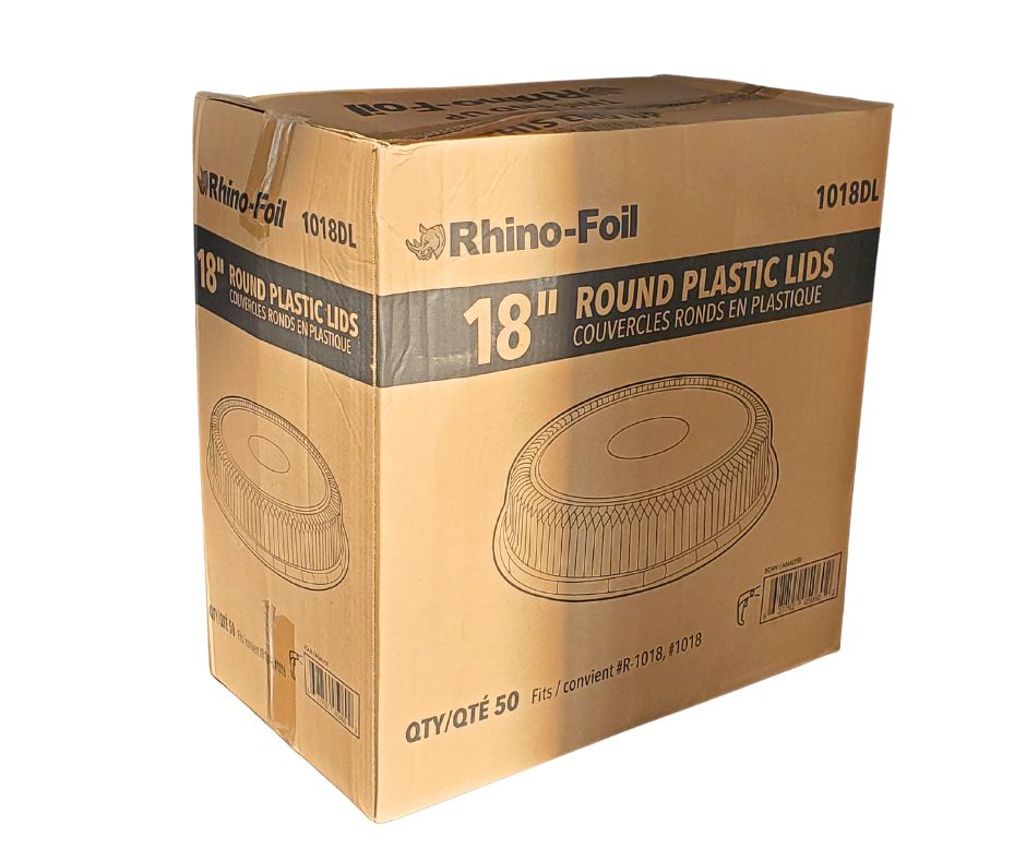 Rhino-Foil - Lids for 18" Round Catering Tray - Plastic - 1018DL